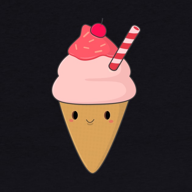 Ice Cream Cone Is Kawaii T-Shirt by happinessinatee